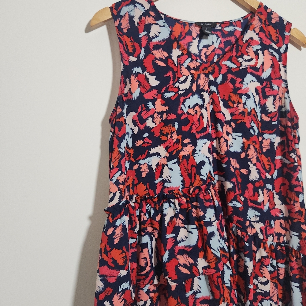 Halogen Asymmetrical Graphic Print Tank Top - Picture 2 of 9